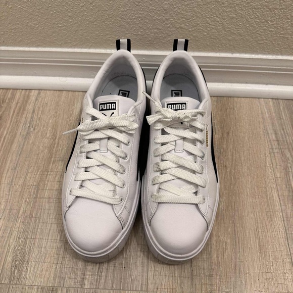 Puma White and Black Chunky Sneakers Mayze Size 11 Women’s - Picture 2 of 9